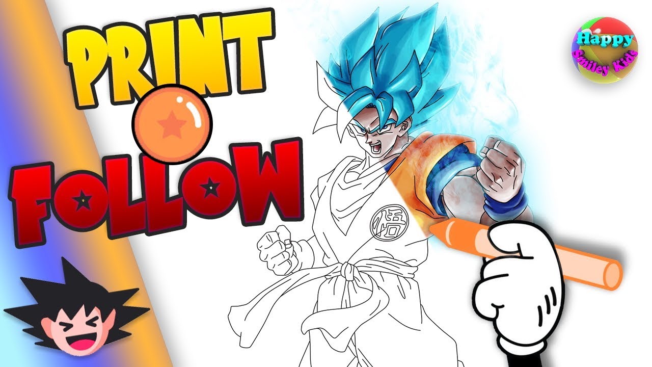 Dragon ball z coloring pages ðððµgoku super saiyan blue printable