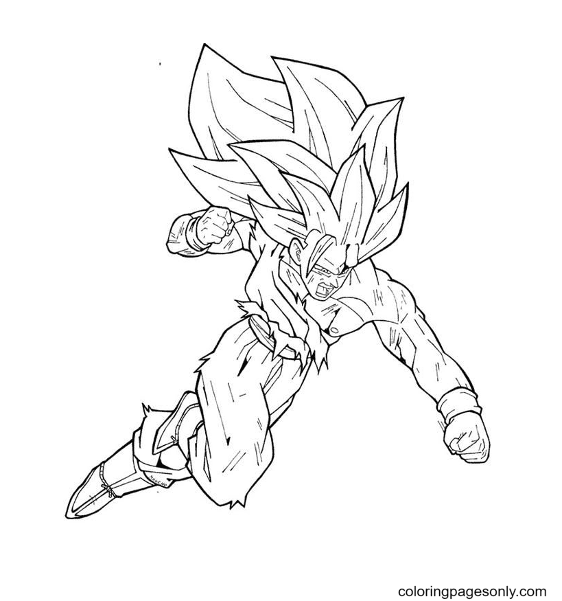 Son goku coloring pages printable for free download