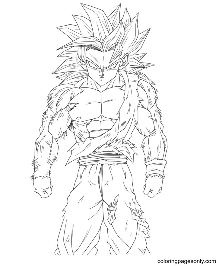 Super saiyan son goku coloring pages