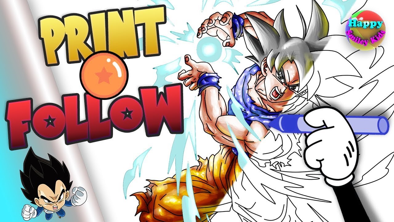 Dragon ball z coloring pages ðððµgoku ultra instinct printable