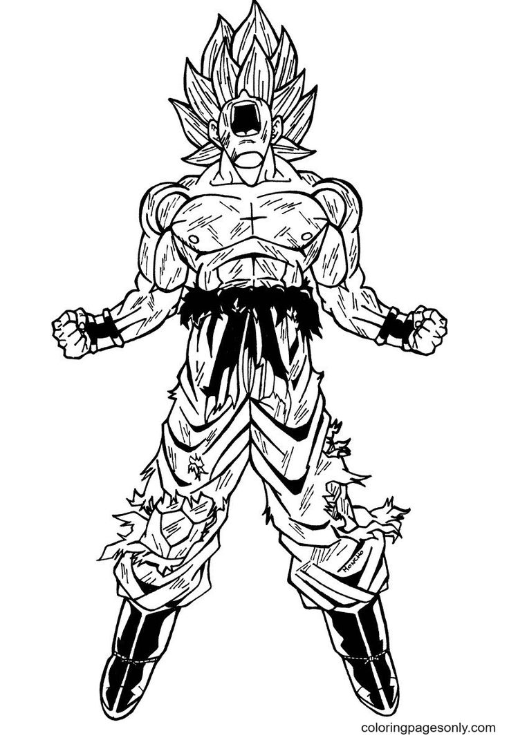 Son goku coloring pages