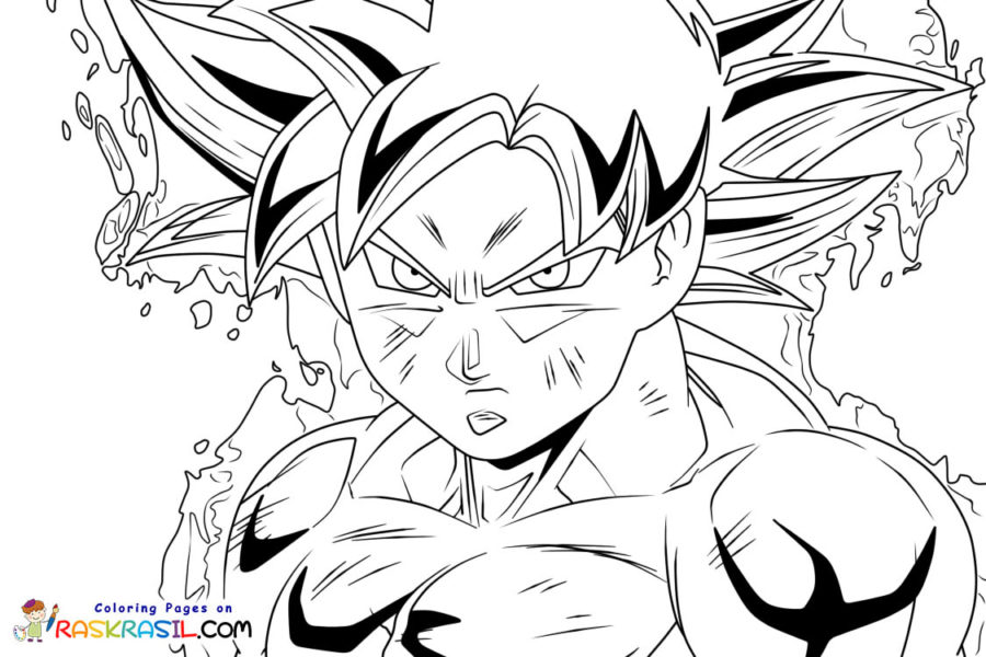 Goku ultra instinct coloring pages