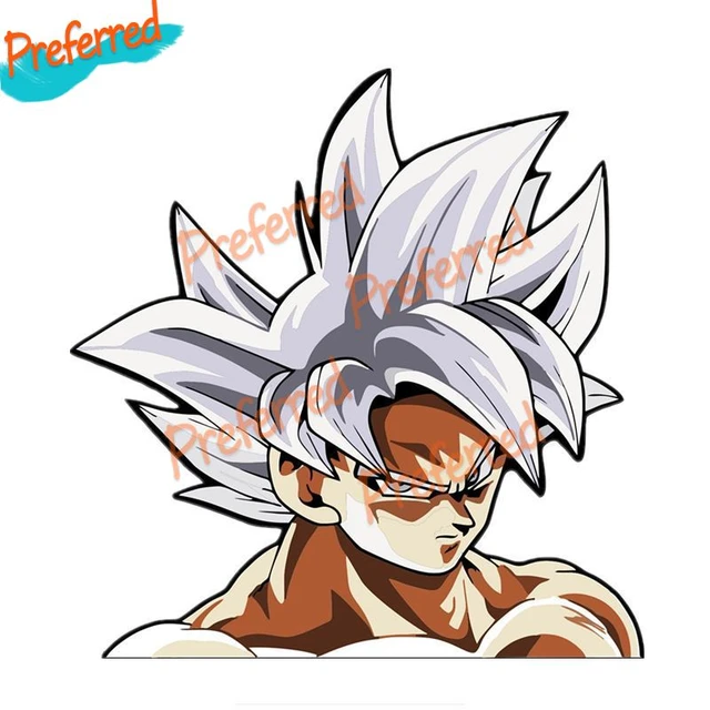 Goku ultra instinct cute cartoon d pvc figure anime decal motocross racing laptop helmet trunk vinyl car sticker die cutting