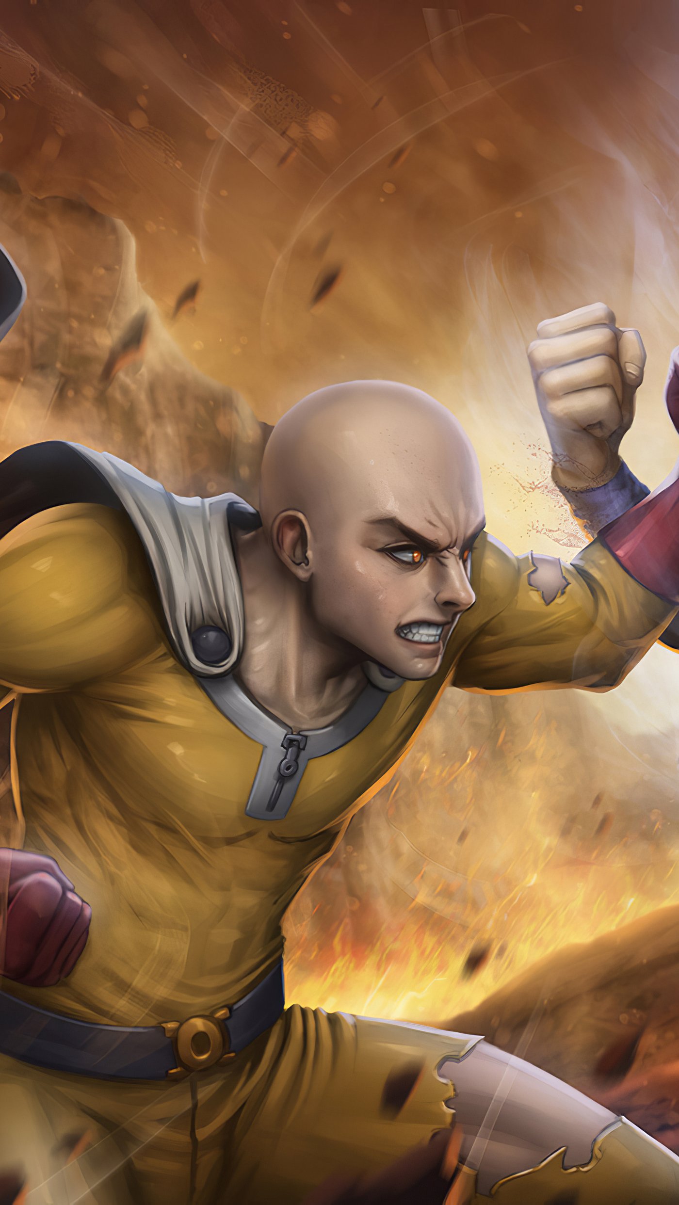 Saitama vs goku anime wallpaper k ultra hd id