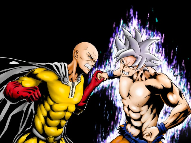 Saitama and goku ronepunchman