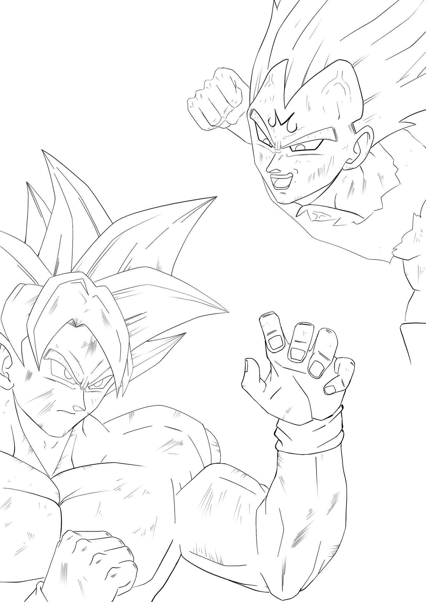 Oualid on x line ok goku vegeta dragonballz drawing httpstcoawhcocdc x