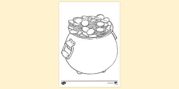 Gold coins colouring sheet colouring colouring sheets