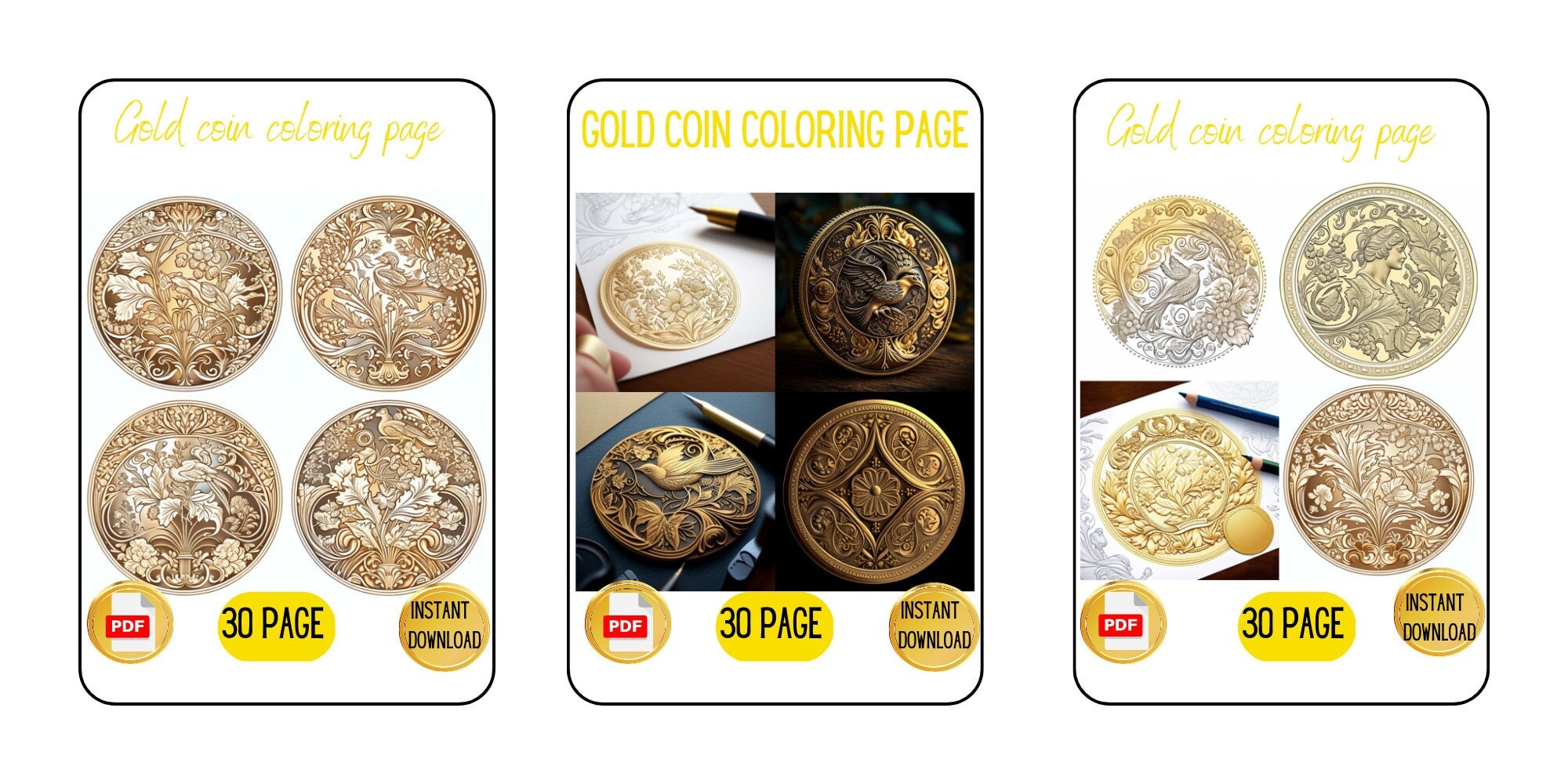 Good as gold printable gold coin coloring page for all ages