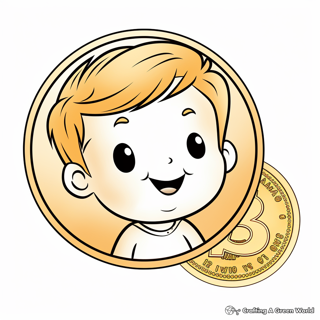 Gold coin coloring pages