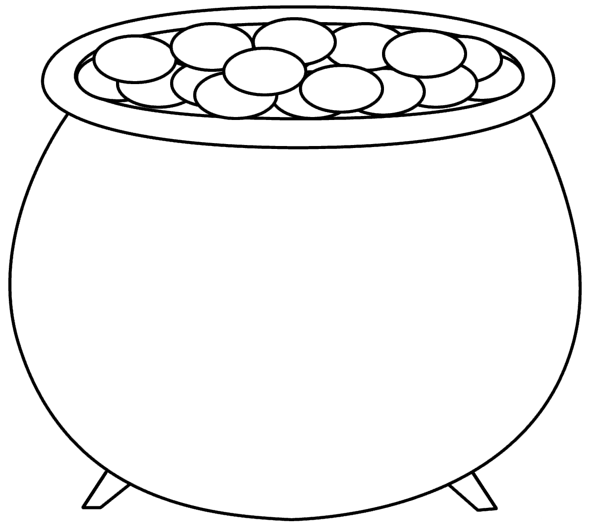 Pot of gold coloring pages