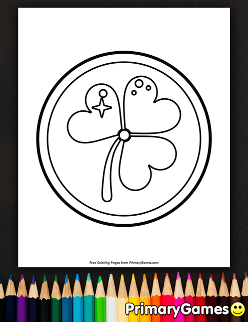 Shamrock gold coin coloring page â free printable ebook gold coins coloring pages shamrock