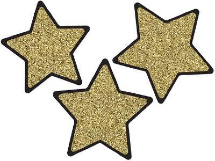 Sparkle and shine solid gold glitter stars cut