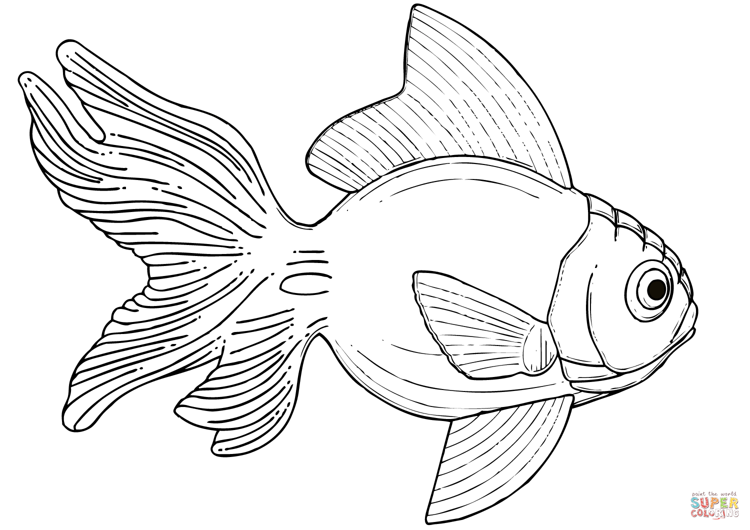 Goldfish coloring page free printable coloring pages