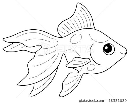 Goldfish ryukin colors coloring page