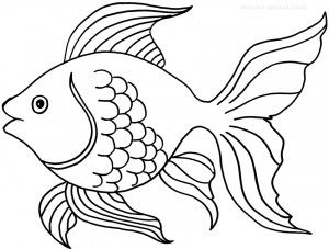 Printable goldfish coloring pages fish coloring page fish drawings animal coloring pages