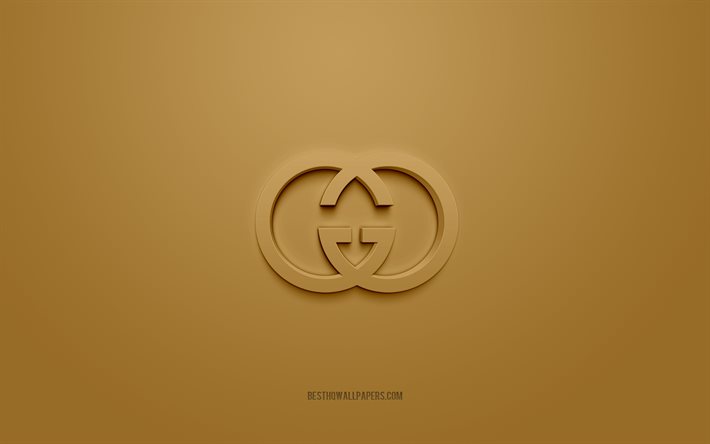 Download Golden Gucci Logo Over Supreme Logo Wallpaper