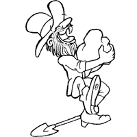 Gold rush coloring pages