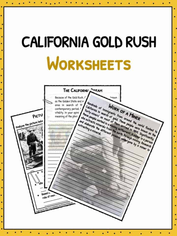 California gold rush facts worksheets the gold rush of