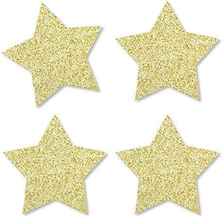 Pieces glitter star cutouts paper star confetti cutouts for bulletin board classroom wall party decoration supply gold silver inches length office products