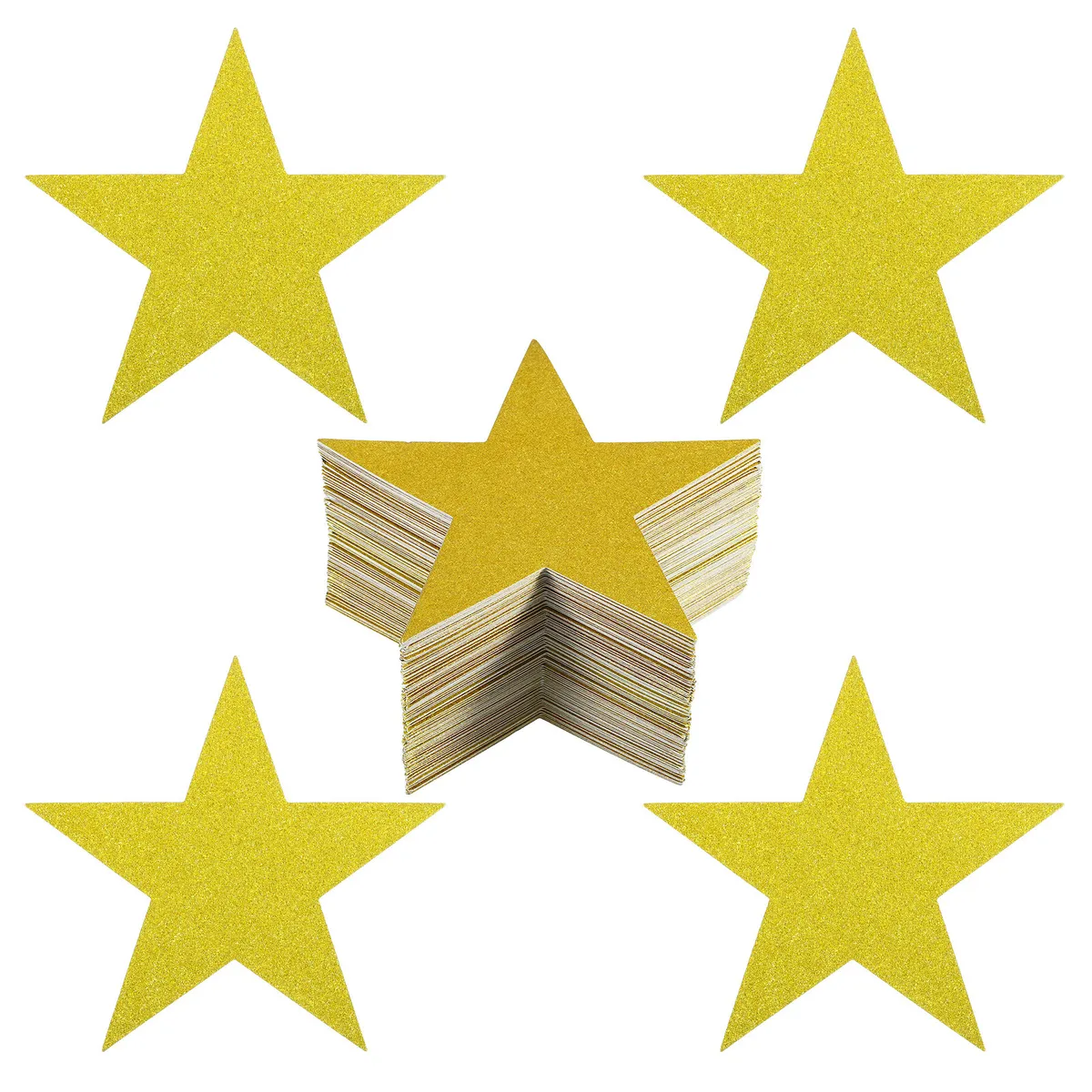 Star cutouts pack star cutout paper stars for classroom golden