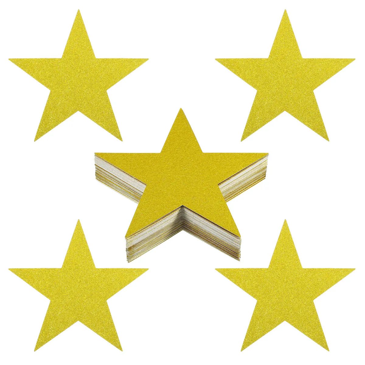 Star cutouts pack star cutout paper stars for classroom golden