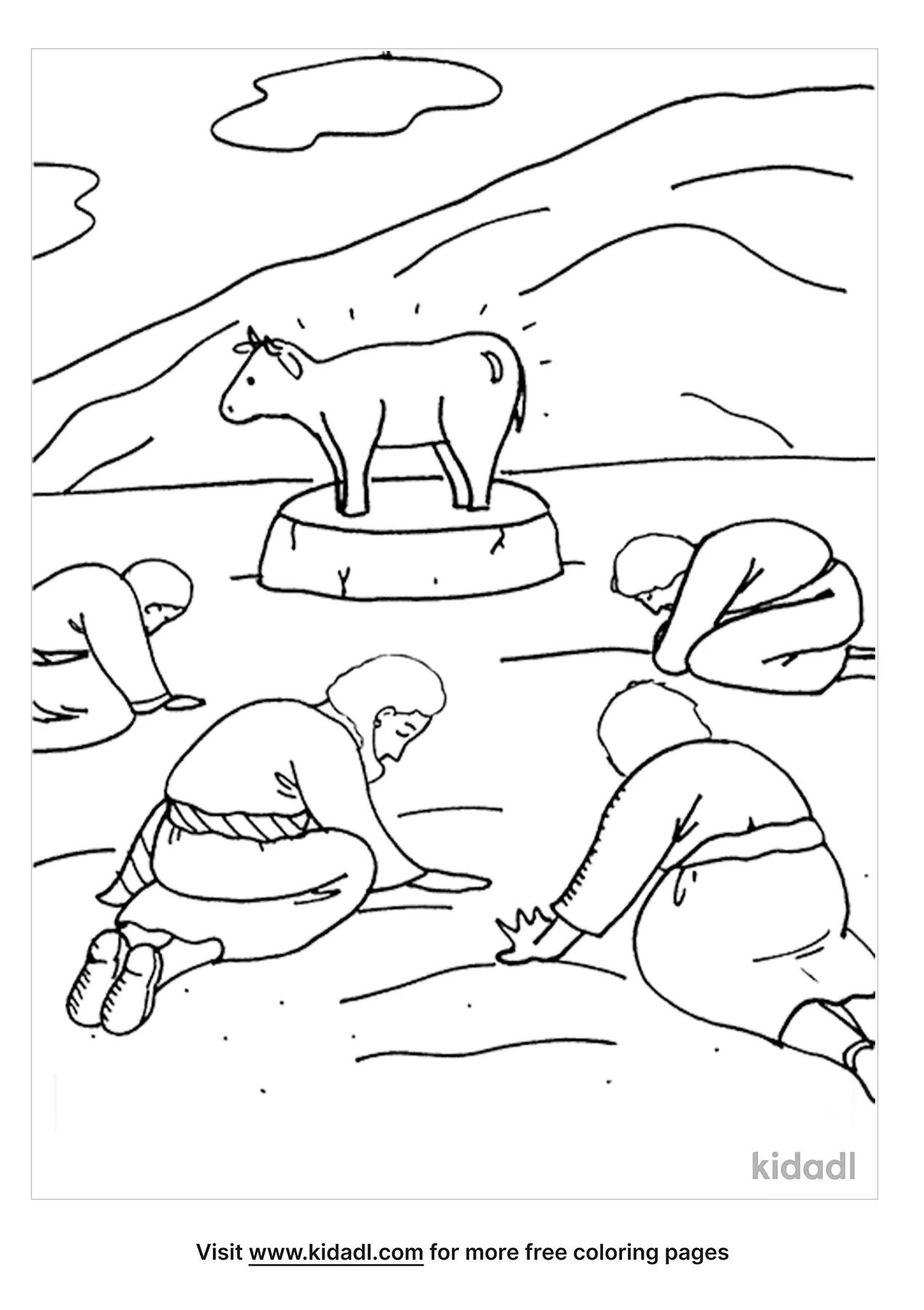 Free golden calf coloring page coloring page printables