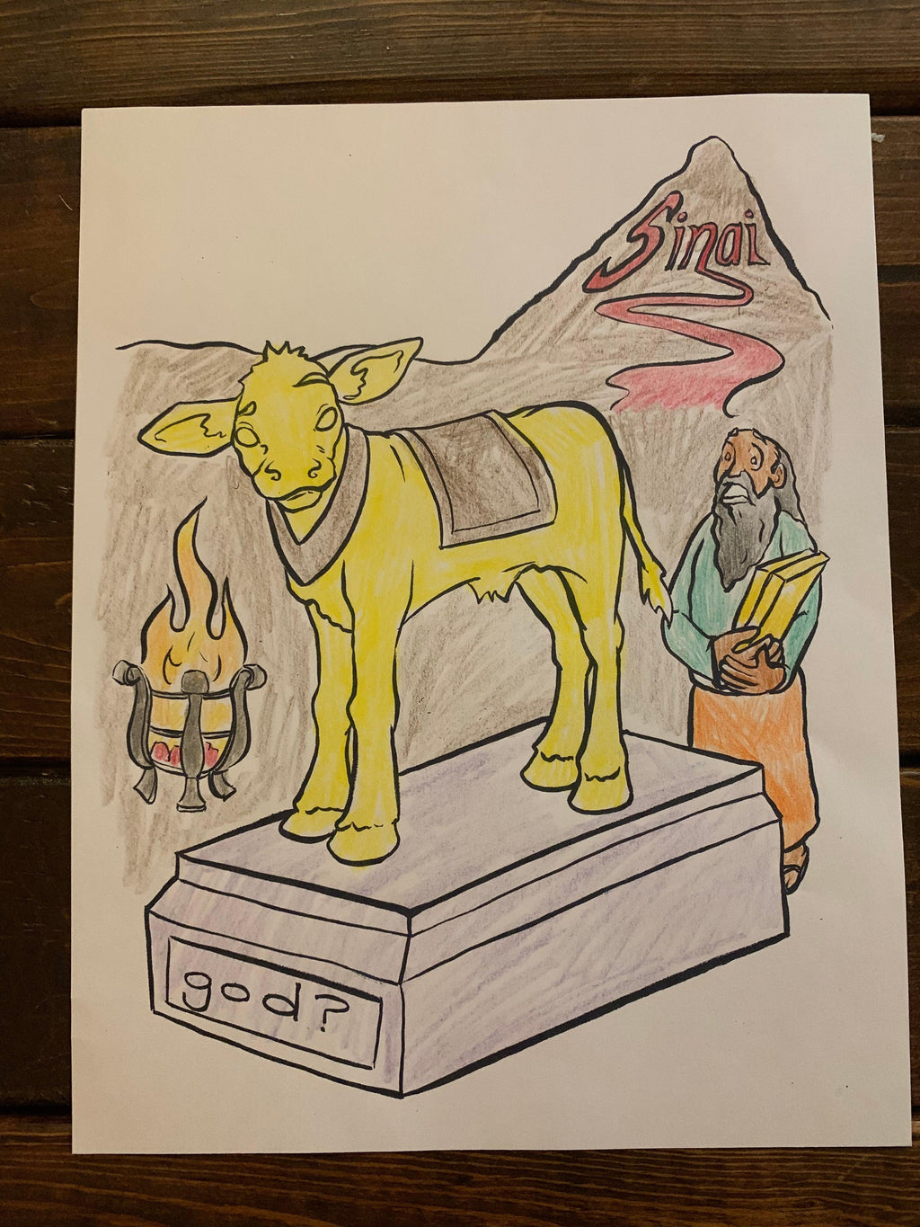 Golden calf coloring page