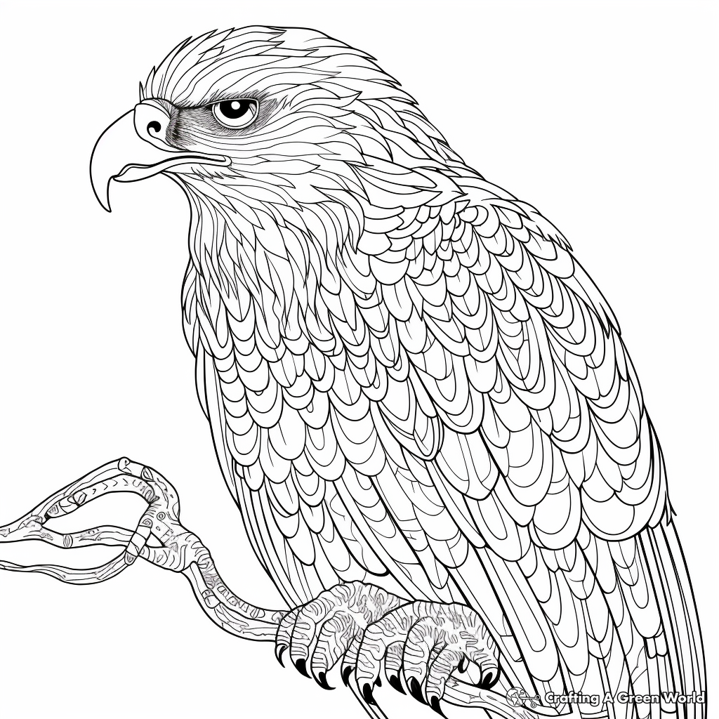 Golden eagle coloring pages