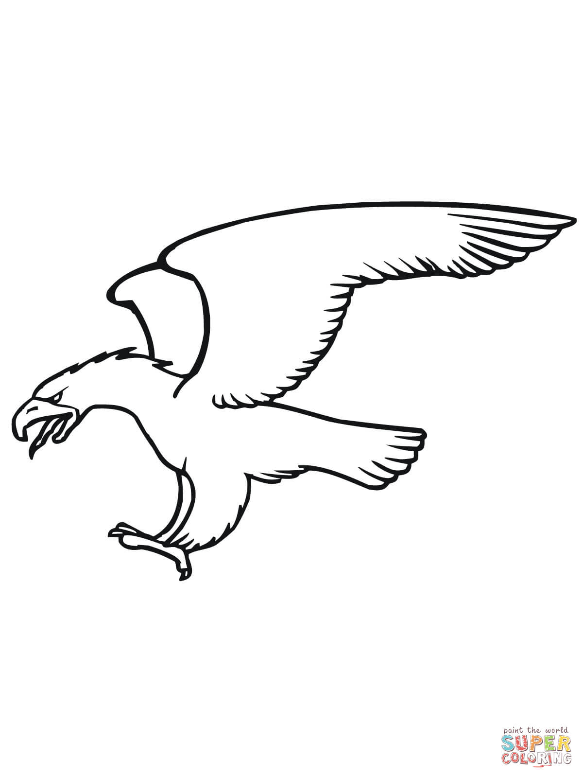 Golden eagle diving coloring page free printable coloring pages