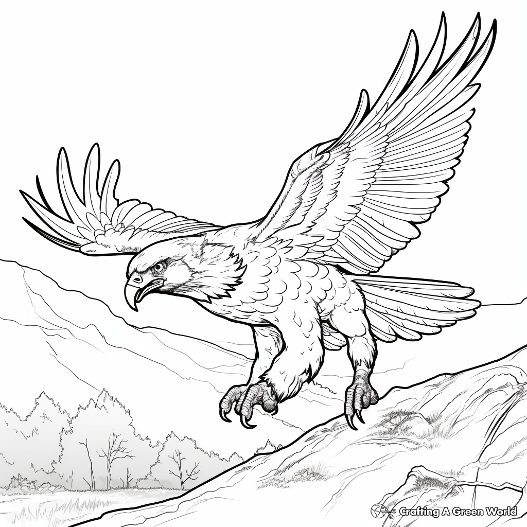 Golden eagle coloring pages