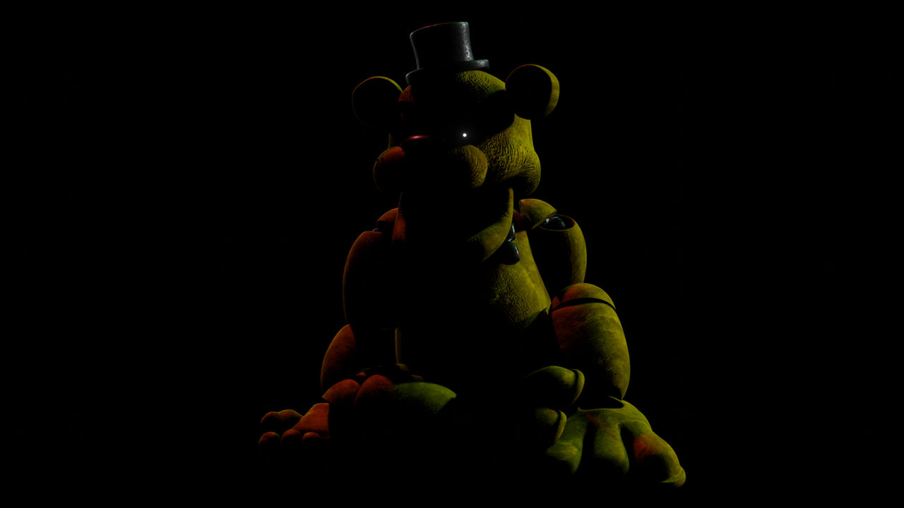 Golden freddy coloring book render by theunbearable on