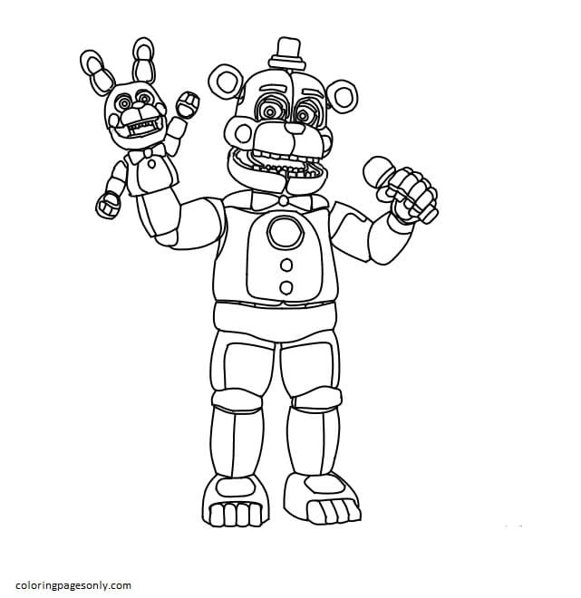 Five nights at freddys coloring pages printable for free download