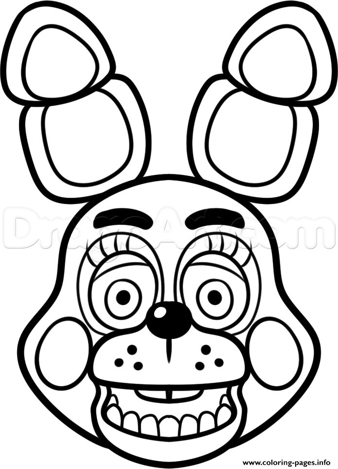 Prt mangle golden freddy face fnaf colorg pages fnaf colorg pages colorg pages five nights at freddys