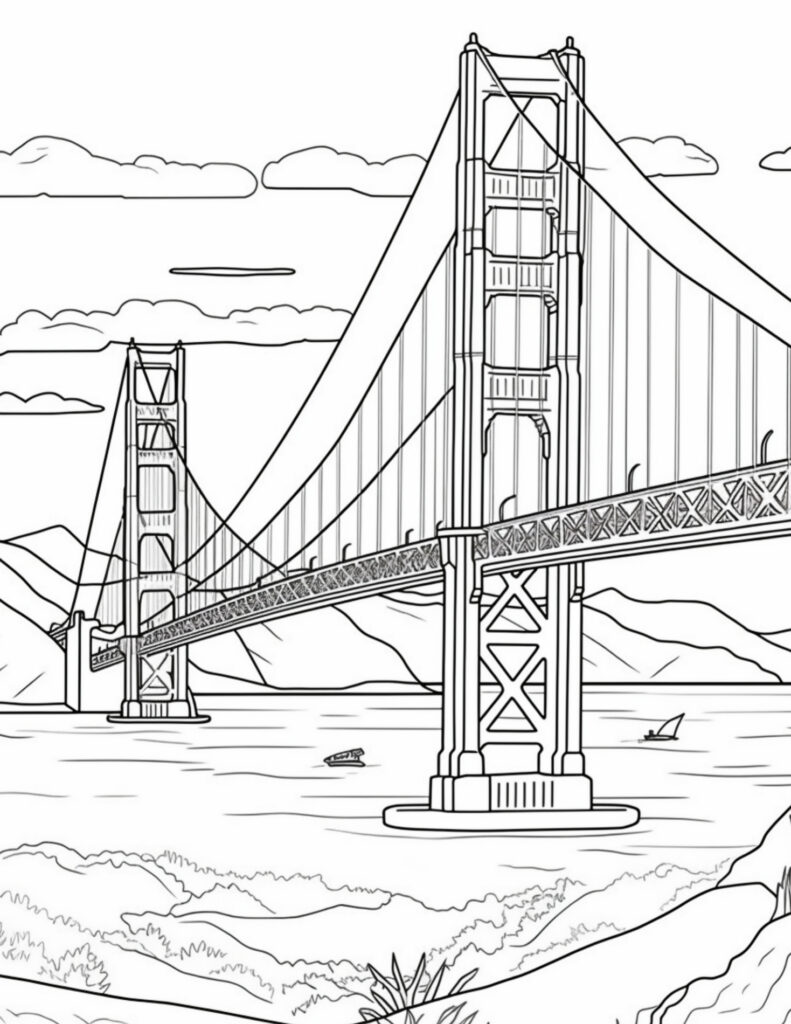 San francisco coloring pages