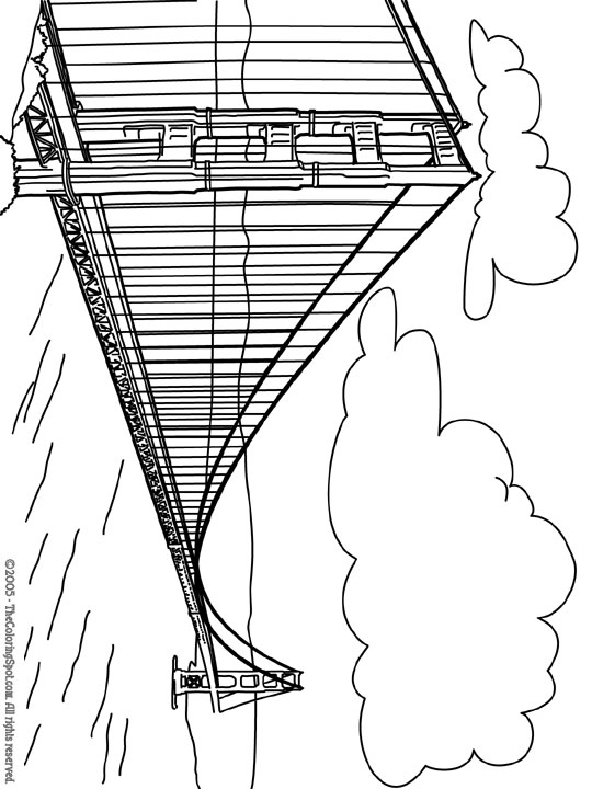 Golden gate bridge coloring page audio stories for kids free coloring pages colouring printables