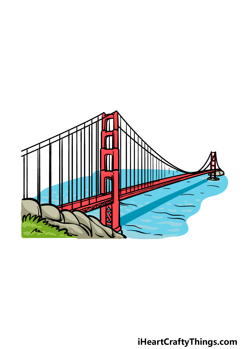 Golden gate bridge drawing