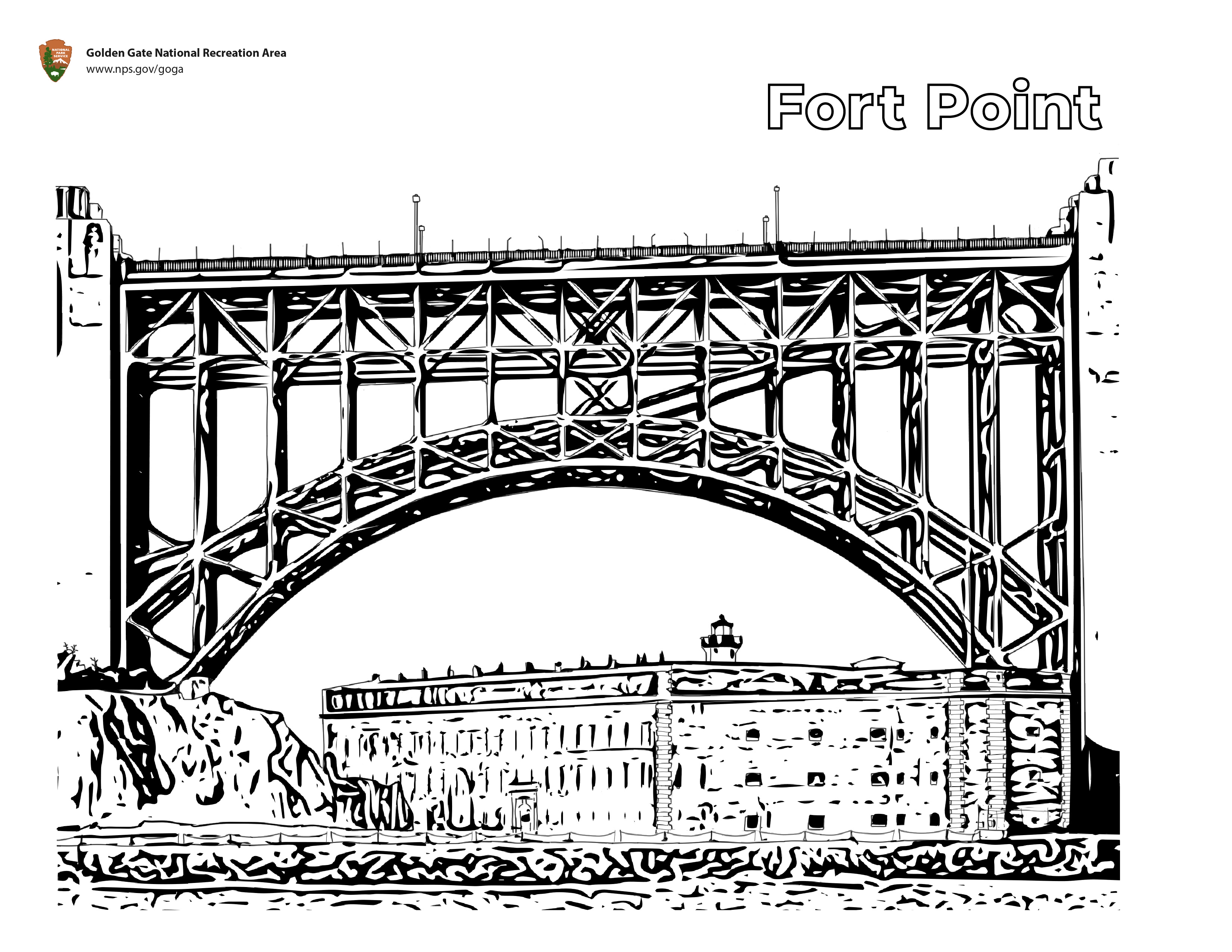 Coloring pages golden gate us national park service