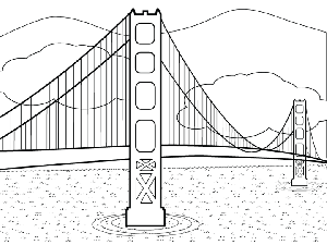 Golden gate bridge printable coloring page free to download and print coloring book pages golden gate bridge coloring pages