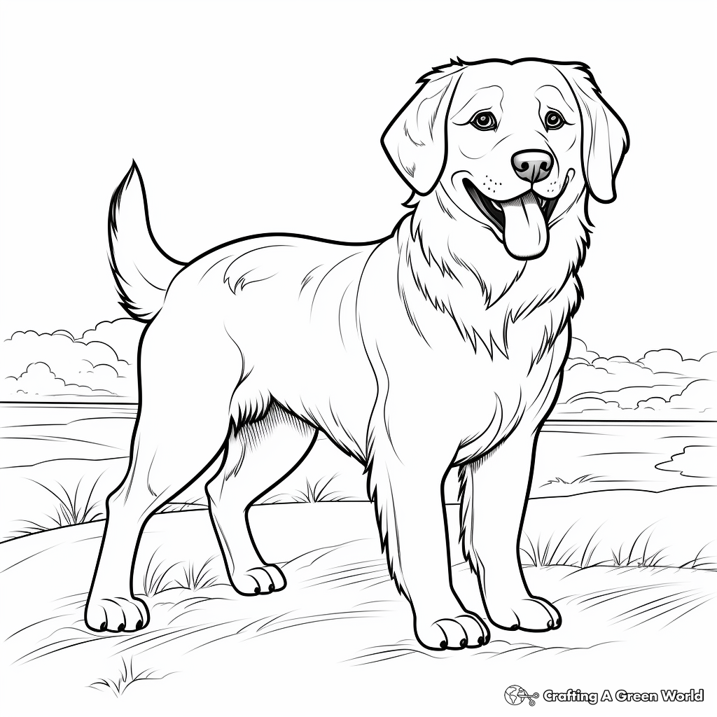 Golden retriever coloring pages