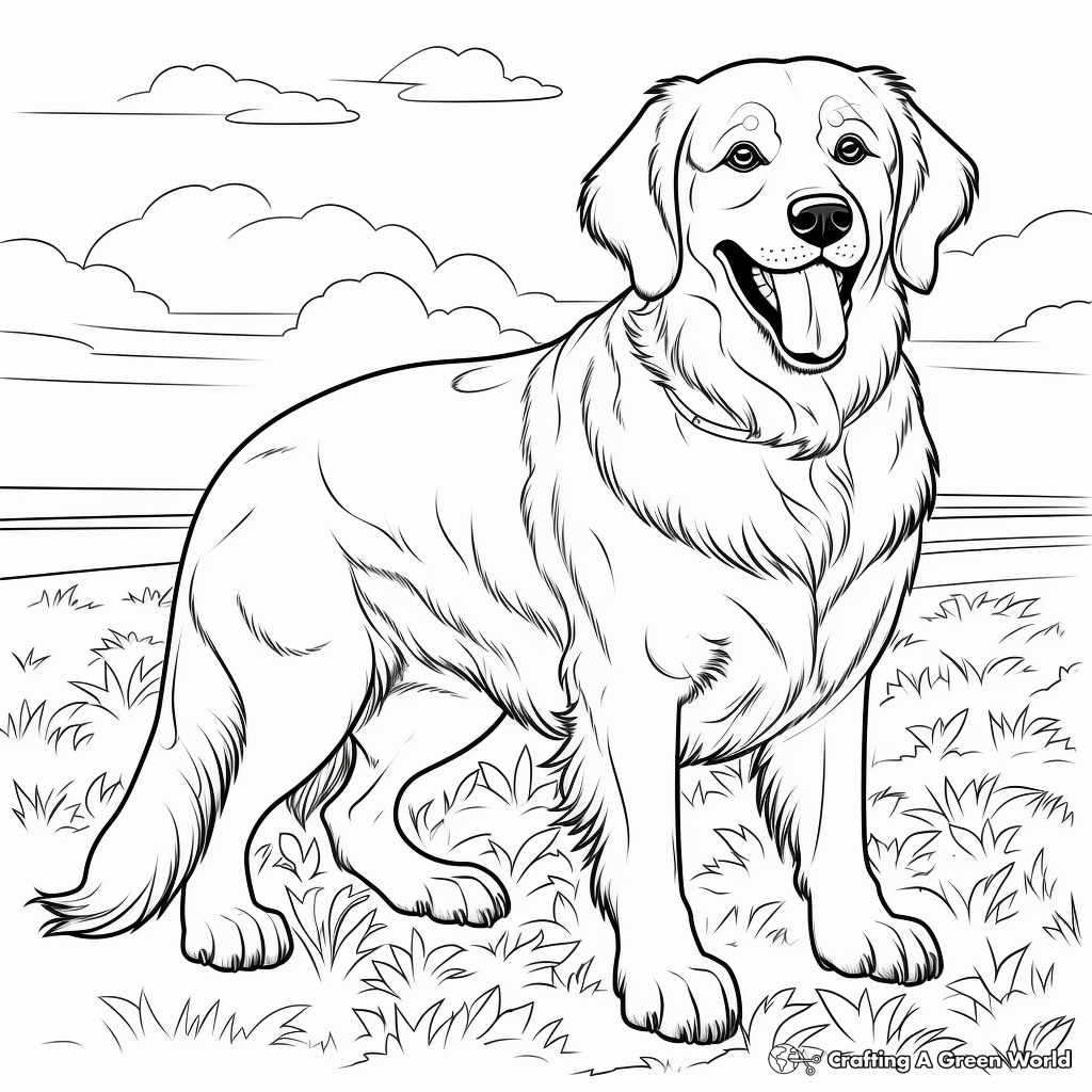 Golden retriever coloring pages