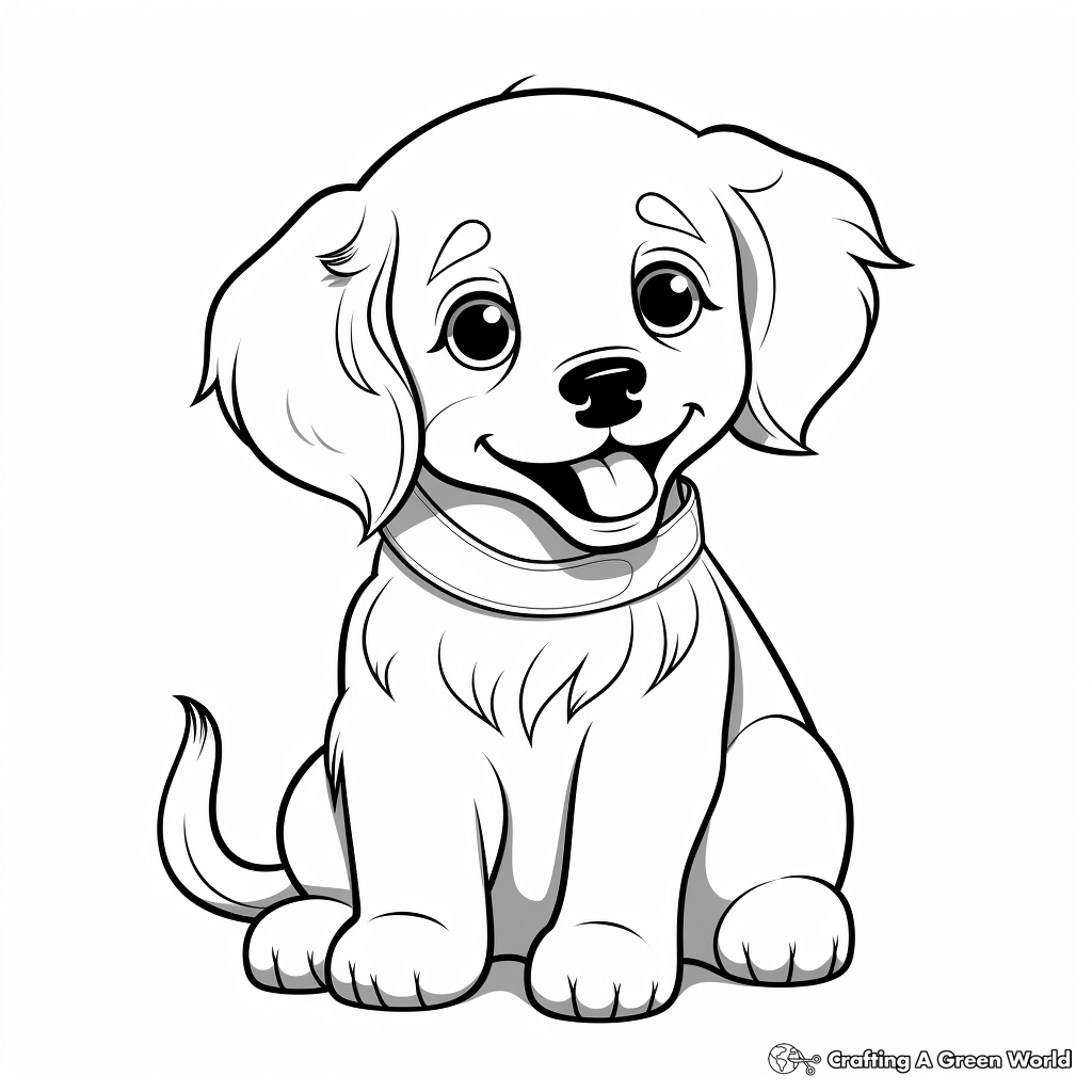 Golden retriever coloring pages