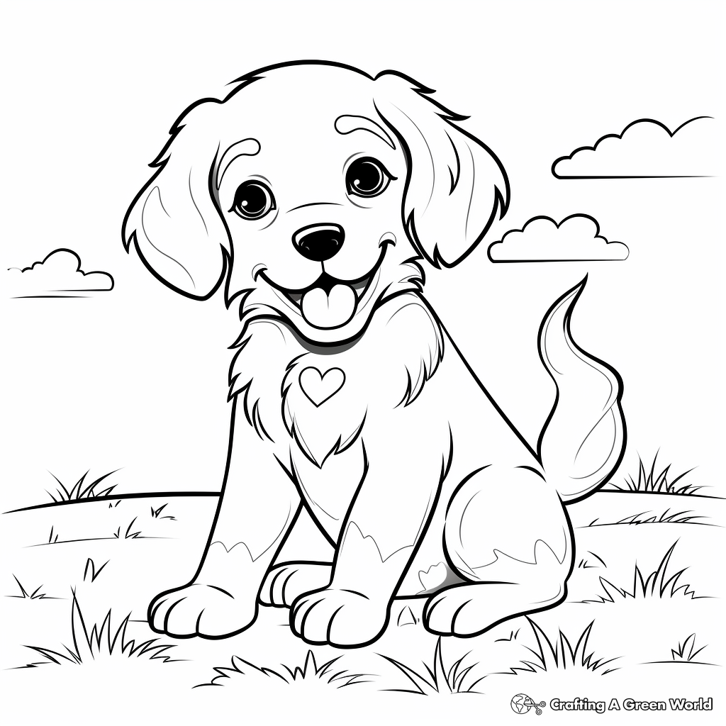 Golden retriever coloring pages