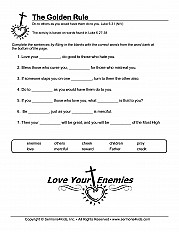 Golden rule childrens bible coloring page from s