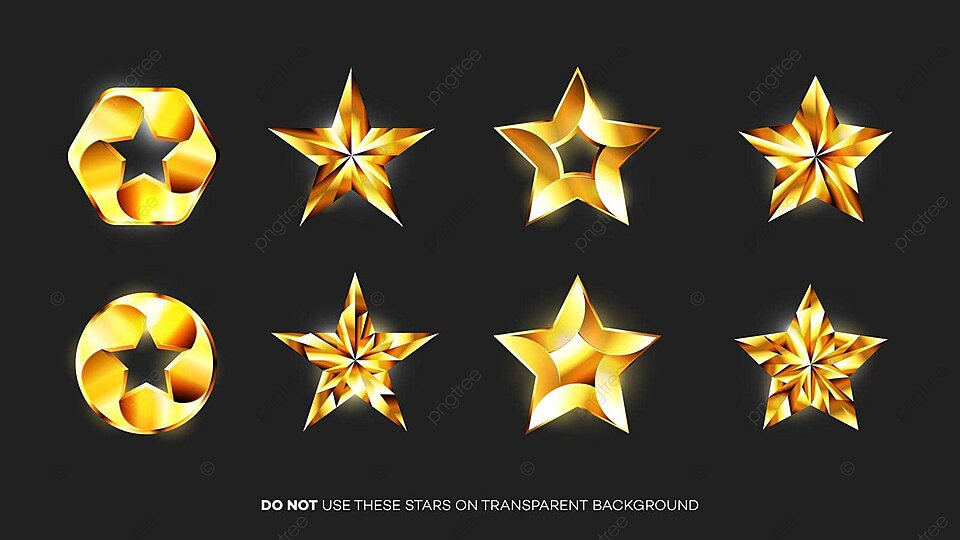 Impeccable shimmering golden stars in vector ideal for christmas award or fivestar rating design templates photo background and picture for free download