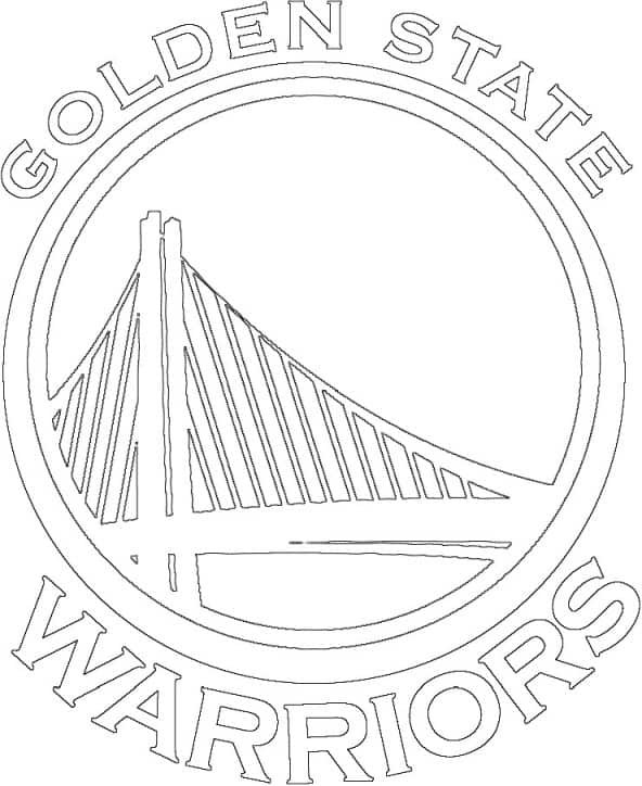 Golden state warriors logo coloring page