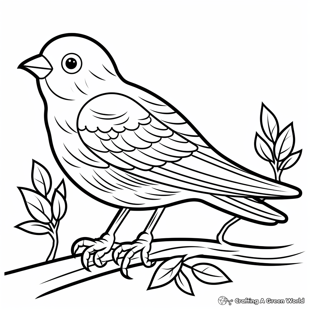 American goldfinch coloring pages