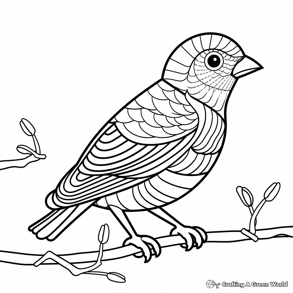 American goldfinch coloring pages