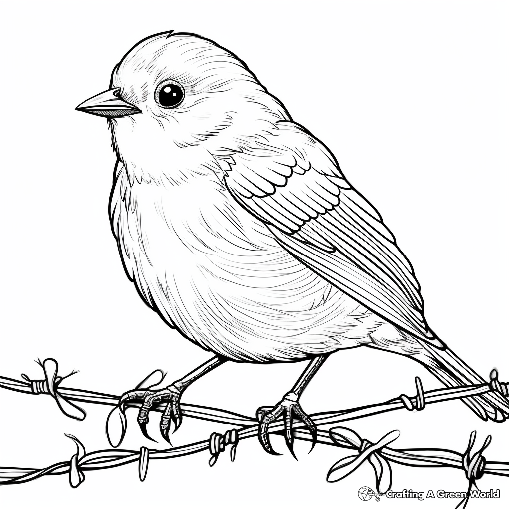 American goldfinch coloring pages