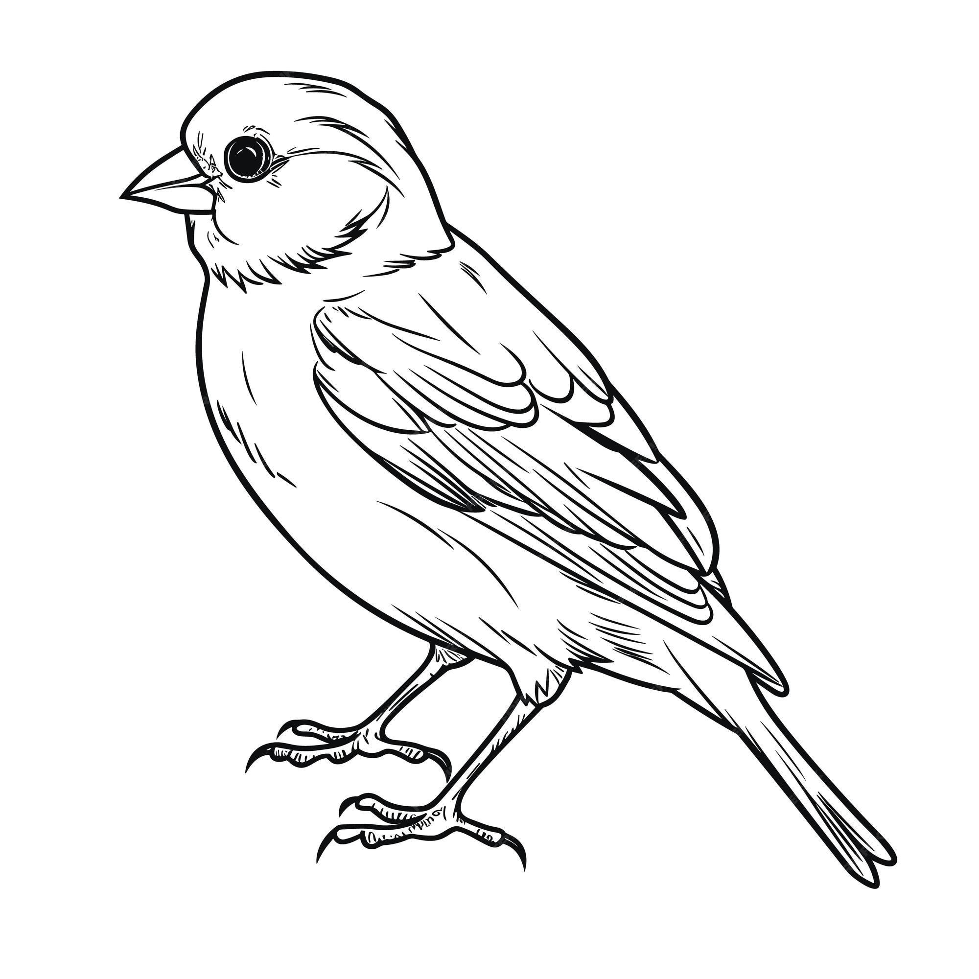 Premium vector goldfinch coloring pages for kid