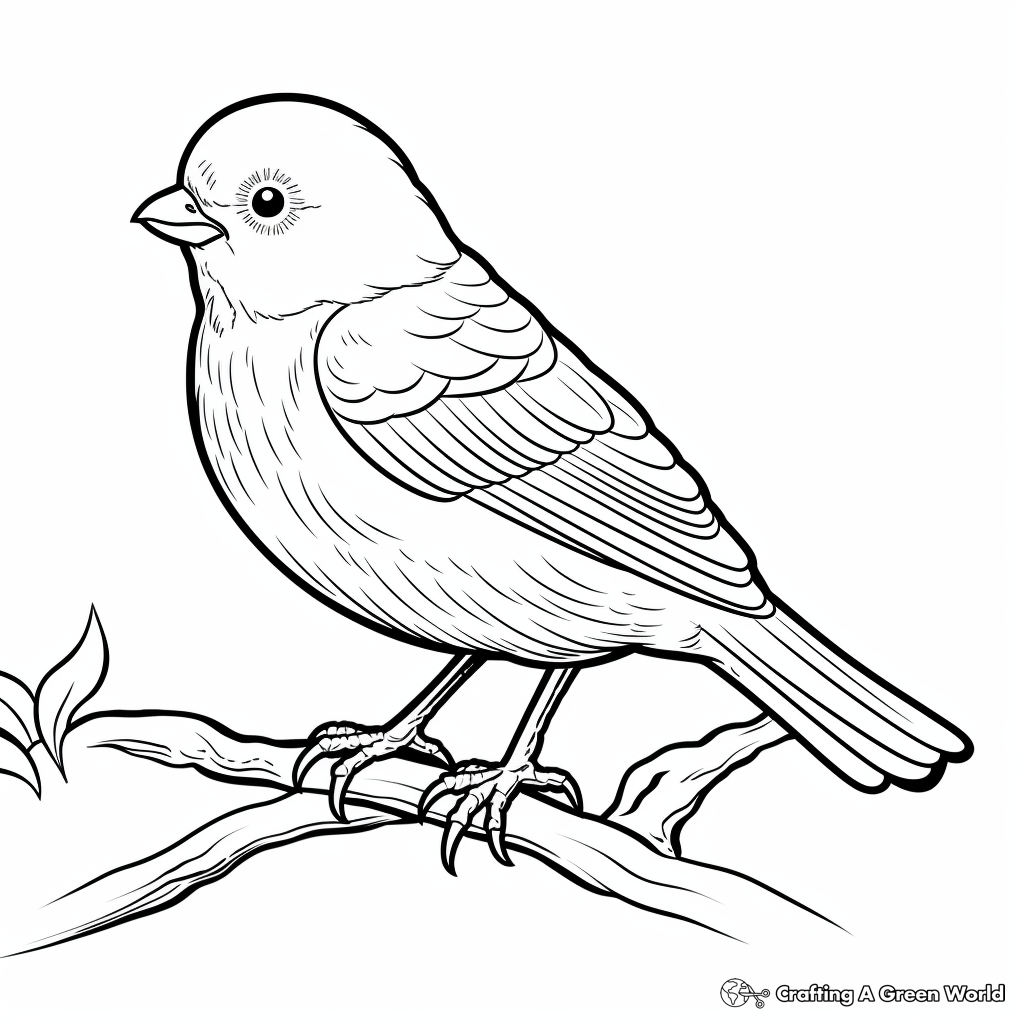 American goldfinch coloring pages